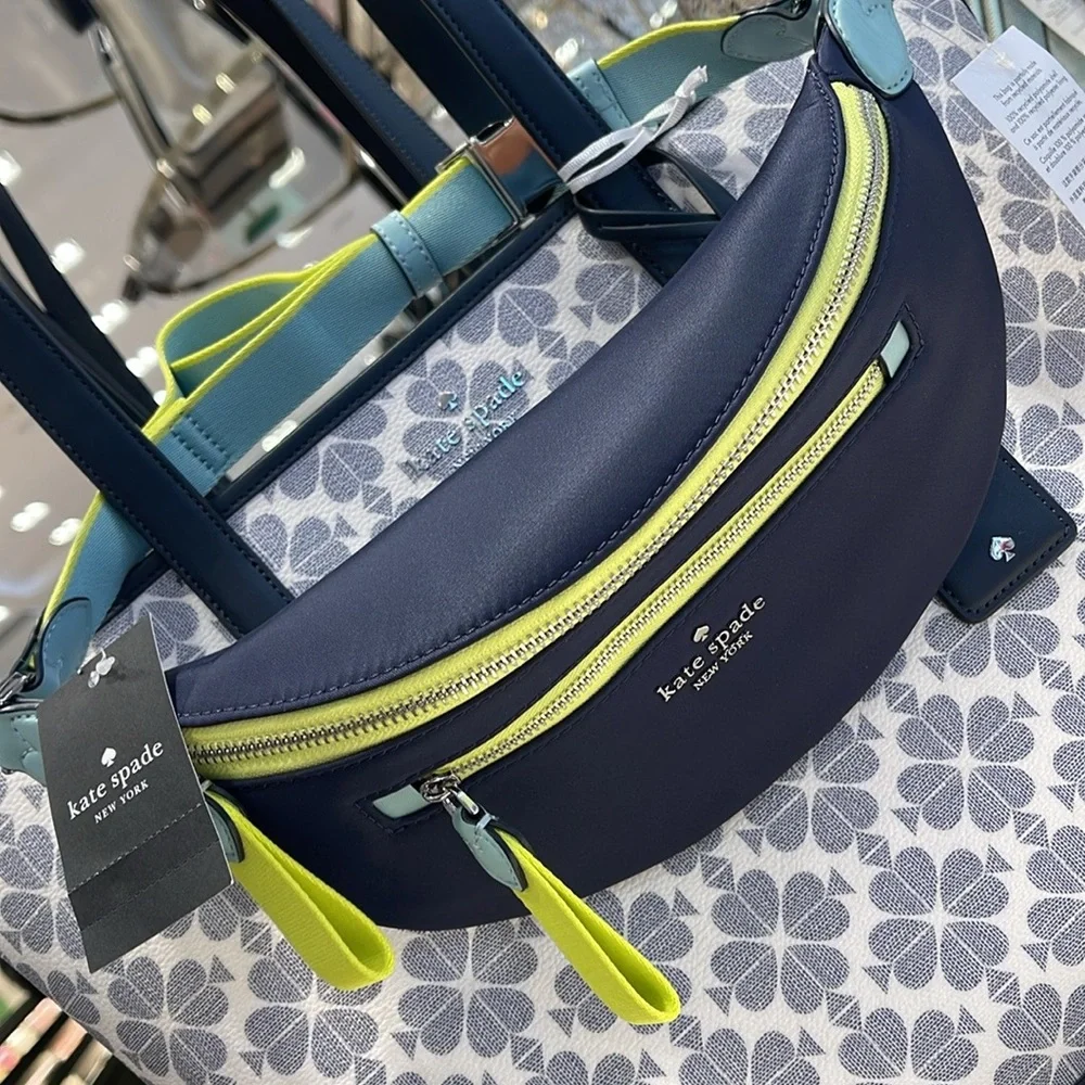 Kate Spade Chelsea Colorblock Belt Waist Bag Fanny Pack Blazer Blue Multi NWT